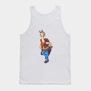 Cartoon Cowboy Alpaca Tank Top